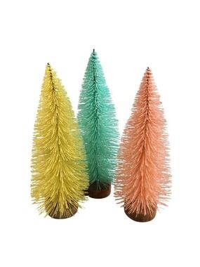 Mini Bottle Brush Trees Pastel Craft Supplies